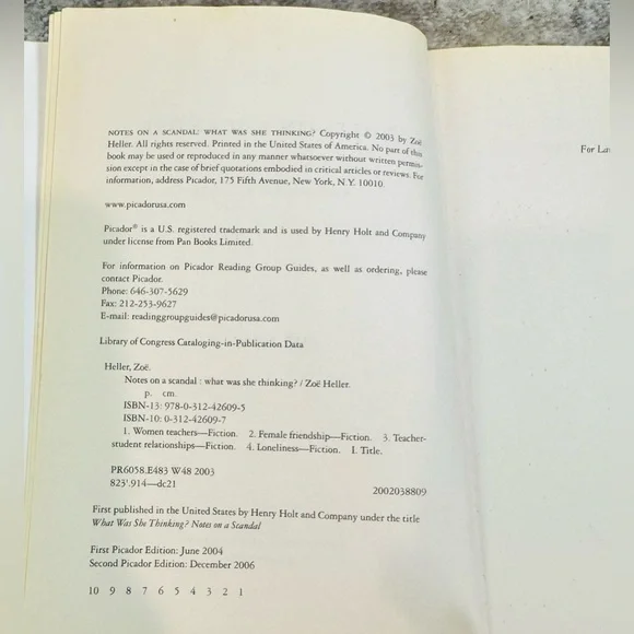 Notes on a Scandal by Zoe Heller Soft Cover Book - Picture 4 of 6